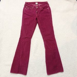 True Religion pink corduroy jeans